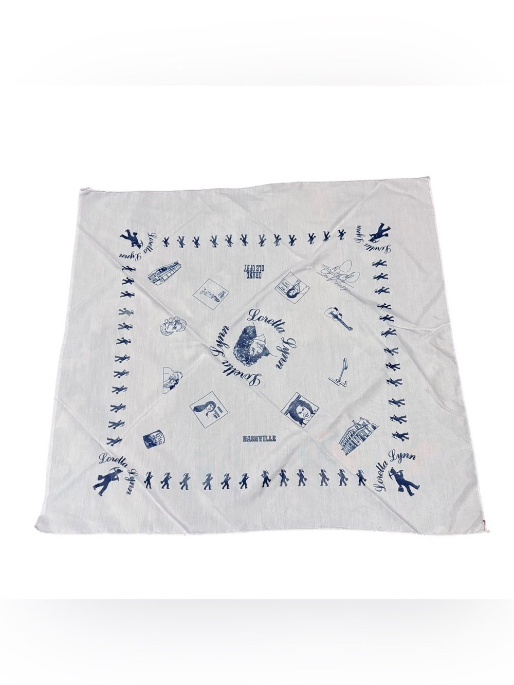 Vintage 1980's Loretta Lynn Grand Ole Opry Purple Bandana